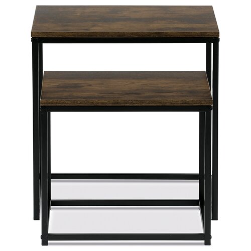 Set de măsuțe, lemn vechi, 2 buc.