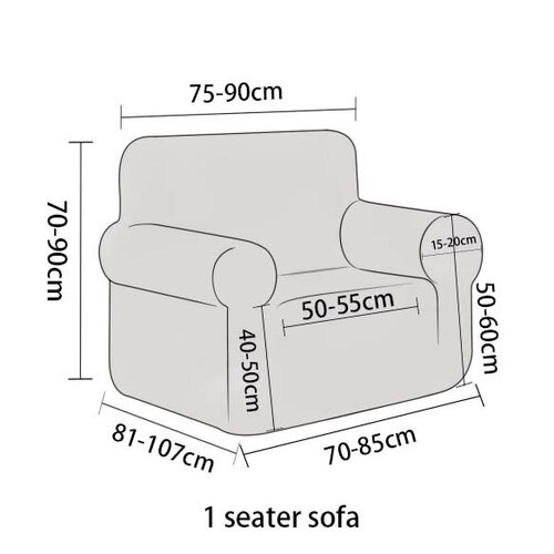 4Home elasztikus, fotelhuzat Magic clean világosszürke, 75 - 95 cm