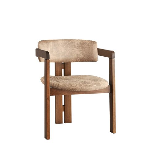 Jedálenská stolička CO Beige and Walnut