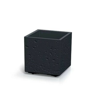 Ghiveci de flori SIERRA SQUARE BETON EFFECT 28,8cm , negru
