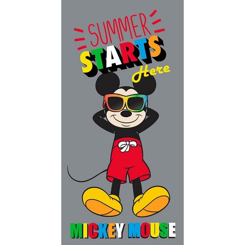 Badetuch für Kinder Mickey Mouse Der Sommer beginnt, 70 x 140 cm