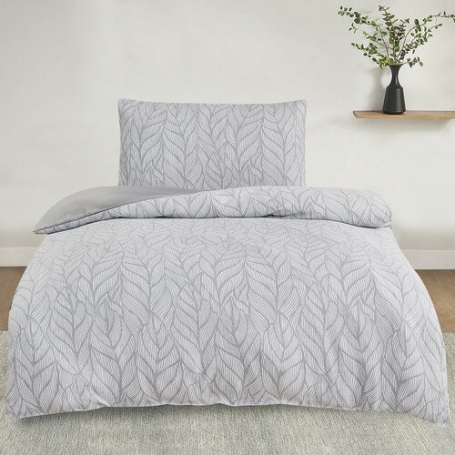 Жакардова постільна білизна Alabama сіра, 140 x 200 см, 70 x 90 см