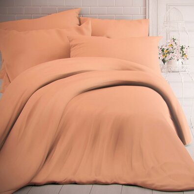Kvalitex Bavlnené obliečky lososová, 220 x 200 cm, 2 ks 70 x 90 cm