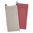 Handtuch Heda beige / rot, 50 x 70 cm, 2er-Set