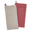 Heda törlőruha, bézs/piros, 50 x 70 cm, 2 db-os szett