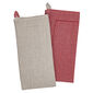 Handtuch Heda beige / rot, 50 x 70 cm, 2er-Set