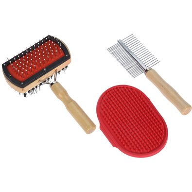 Komplet krtač za hišne ljubljenčke, 3 kos