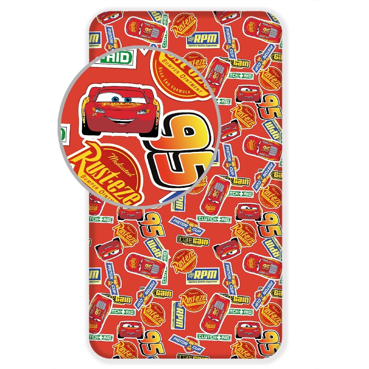 Obrázok Jerry Fabrics Detské bavlnené prestieradlo Cars McQueen, 90 x 200 cm