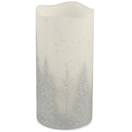 Vianočná LED sviečka Winter, 7,5 x 15 cm