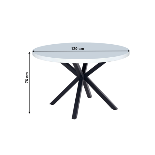 Masă de sufragerie MEDOR, albă