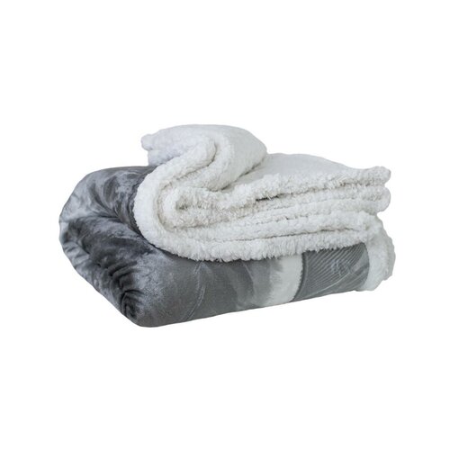 Ковдра з овечої вовни, сіра, 150 x 200 см