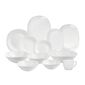 Altom Set der tiefen Opalglasteller White Harmony 22,5 cm, 6 Stück