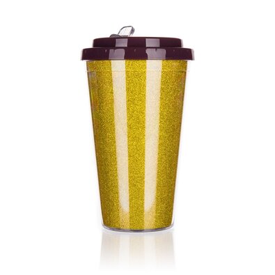Banquet Potovalni vrč z dvojno steno GLITTERS 0,5l , zlati
