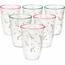 Set de 6 pahare de Crăciun Xmas Leaves 395 ml