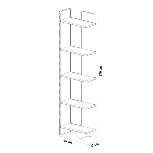 Bibliotecă Als Teak alb