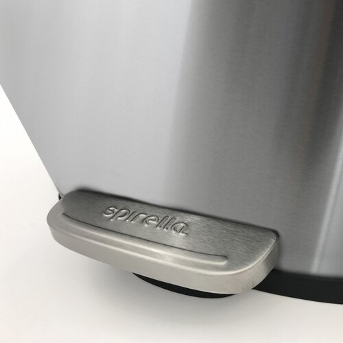 Coș de gunoi cu pedală soft-close Spirella Akira 12 l, oțel inoxidabil periat