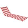 Strandmatte mit Rückenlehne gestreift, rot