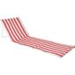 Strandmatte mit Rückenlehne gestreift, rot