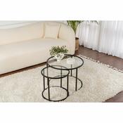 Sada konferenčních stolků Aurum Black 60 cm, 2 ks