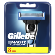Gillette Náhradná hlavica Mach3 Turbo, 8 ks