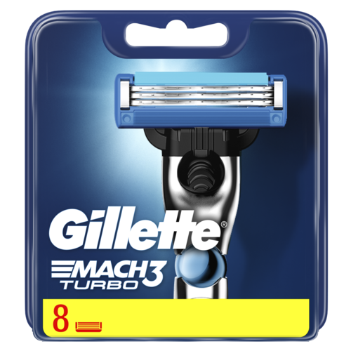 Gillette Głowice wymienne Mach3 Turbo, 8 szt.