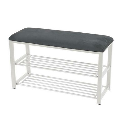 Klopa z botníkom Langella bela, 49 cm