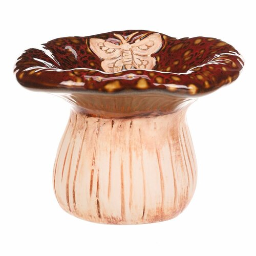 Ceramiczna miska do picia Grzyb tygrysi, 17 x 12 x17 cm, ceramika