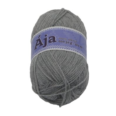 Пряжа AJA світло-сіра, 50 г / 217 м