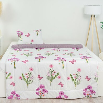 Stanex CLASSIC poletni komplet Jaro vijolična, 140x 200 cm, 40 x 60 cm