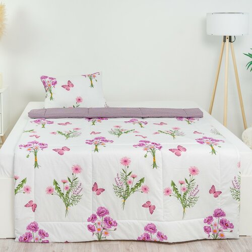 Stanex CLASSIC Sommerset Frühling lila, 140 x 200 cm, 40 x 60 cm