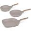 BerlingerHaus Set de tigăi cu suprafață din titan Taupe Nordic, 2+1 buc.