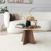 Stolik konferencyjny Mushroom Gold and Walnut