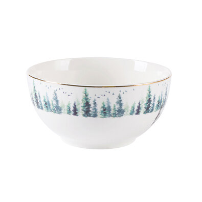 Porcelanska skleda za božično drevo Misty Forest,14 cm