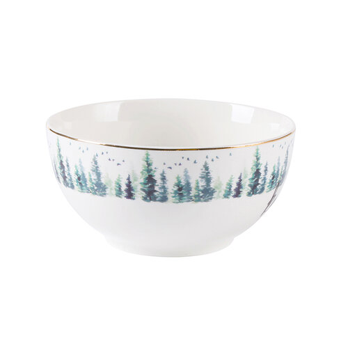 Porcelanska skleda za božično drevo Misty Forest,14 cm