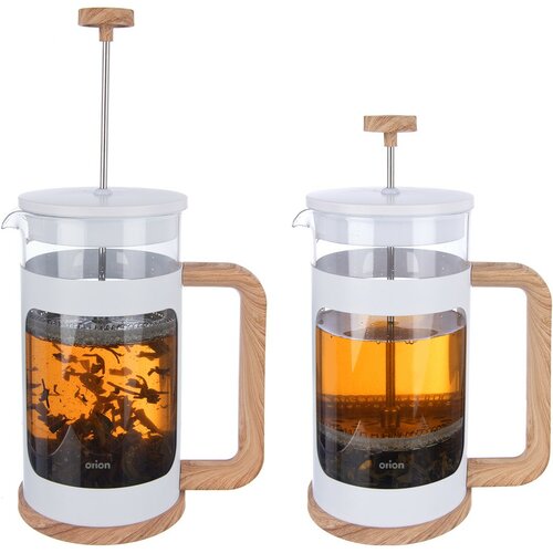 Orion Sklenená kanvica/french press Whiteline 0,65l