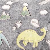 4Home Leuchtende Decke Lammfelloptik Dino, 150 x 200 cm