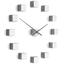 Future Time FT3000SI Cubic silver Designové samolepicí hodiny, pr. 50 cm