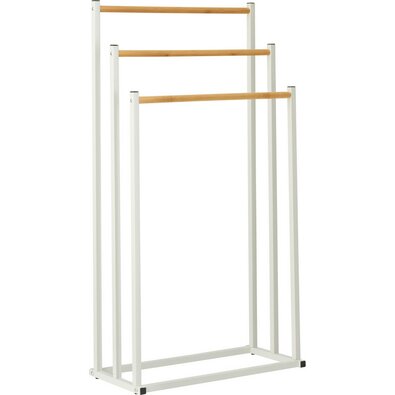 Fém törülközőtartó Bambus 45 × 23 × 85 cm, fehér