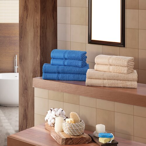 4Home Deluxe pamut törölköző kék, 50 x 100 cm , 2 db-os szett