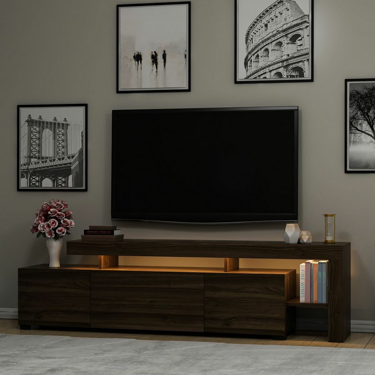 Televízny stolík Beliz Walnut