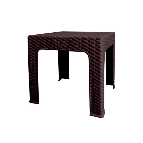 Măsuță de grădină Bistro Ratan, 42 x 42 x 42 cm, wenge