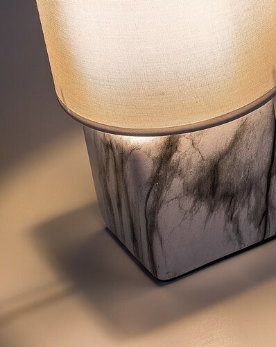 Rabalux 74069 stolní lampa Nalisa, hranatá, bílá