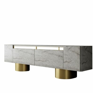Televizní stolek Bohem Travertine and Gold