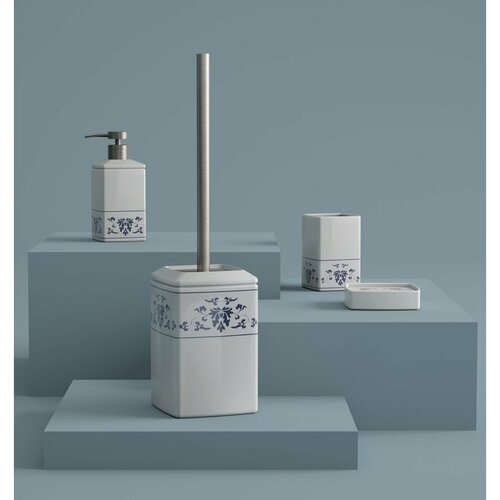 GEDY CX8189 Cixi szappanadagoló állványra,porcelán, fehér/kék termék 2. képe