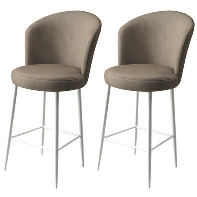 Set de scaune de bar Fora Cappuccino and White, 2buc.