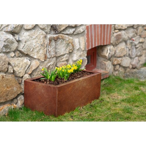 Line Donica ogrodowa 40 x 90 x 30 cm, corten CORGARDEN 1005