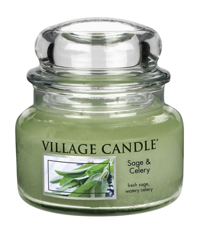 Village Candle Vonná sviečka v skle, Svieža šalvia - Sage Celery, 11oz, 269 g