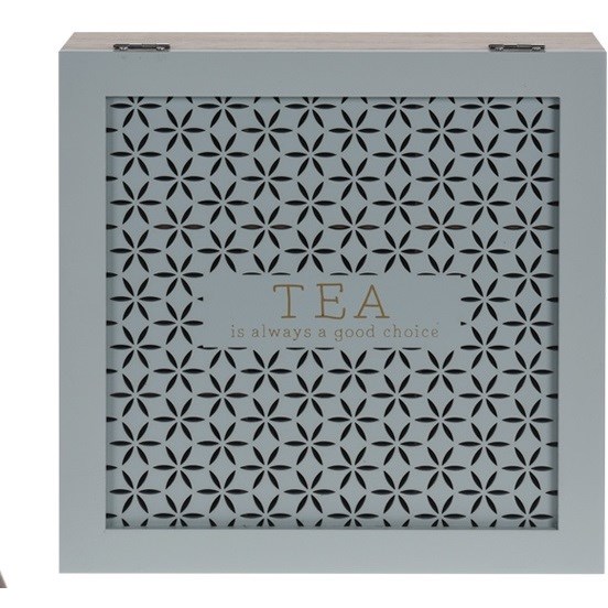 Drevený box na čaj Trento, zelená