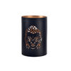 InDecor Sfeșnic metalic Buddha negru, 12 x 12 x 18cm