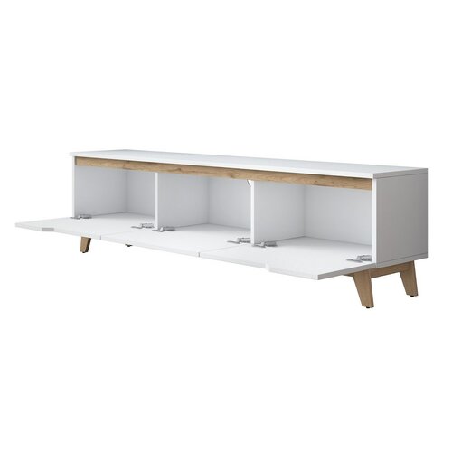 Dite White and Walnut TV-asztal